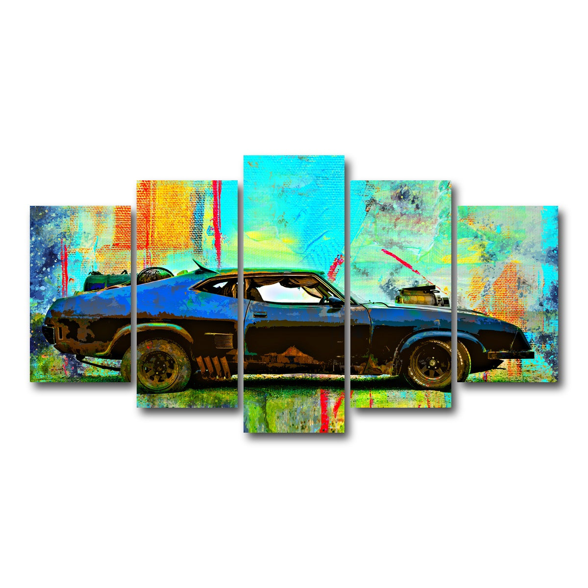 AUTO-MOCKUP WHITE | Abstract Interceptor | 5 Piece | Gallery Wrap Canvas | group=5_normal