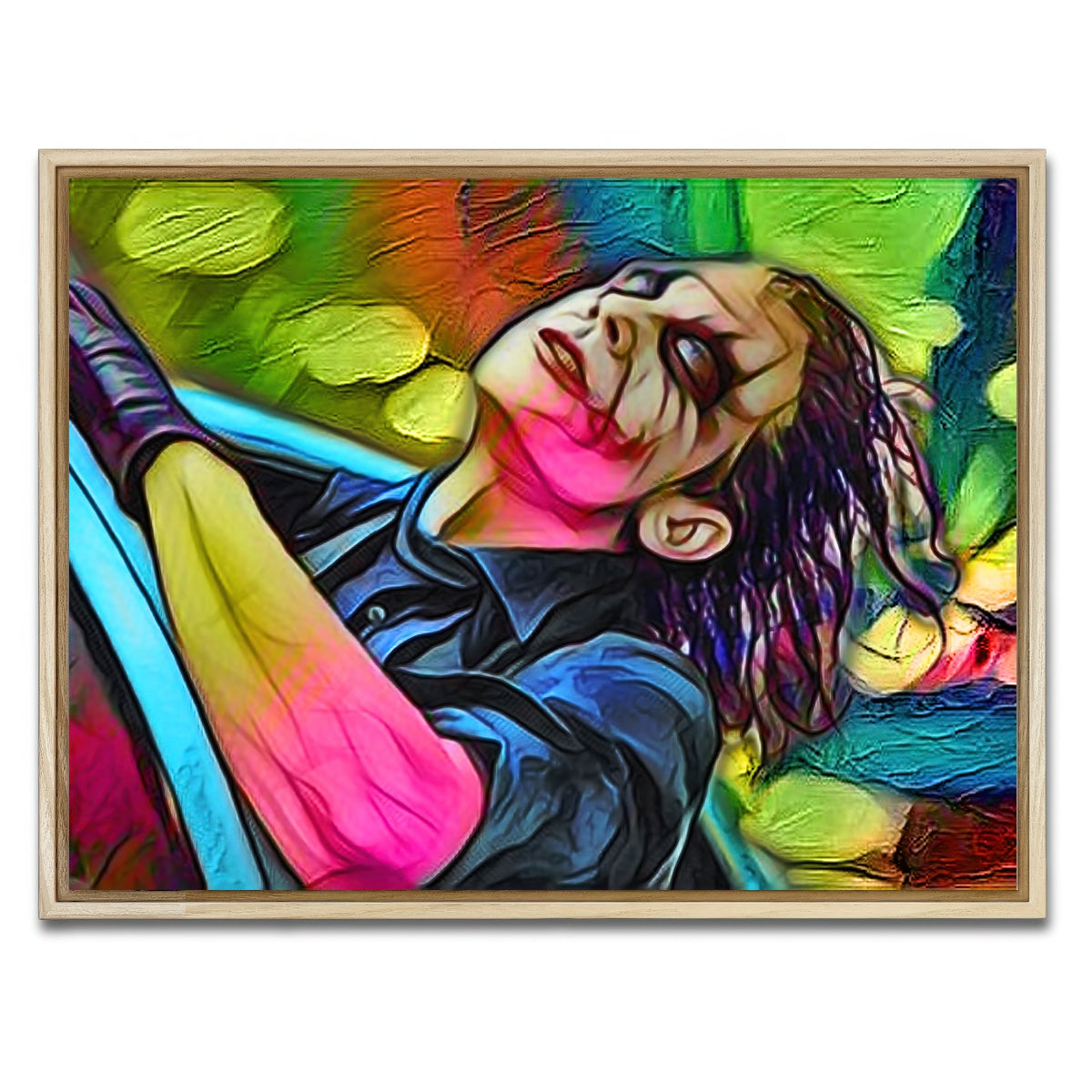 AUTO-MOCKUP WHITE | Abstract Joker | 1 Piece | Natural Framed Canvas | group=4x3