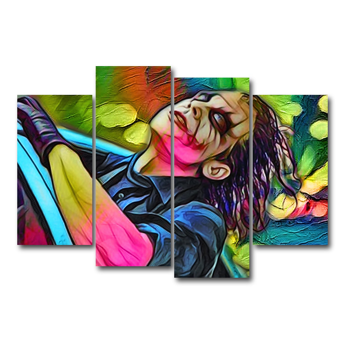 AUTO-MOCKUP WHITE | Abstract Joker | 4 Piece | Gallery Wrap Canvas | group=4_short