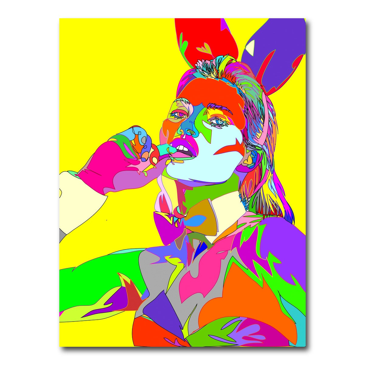 AUTO-MOCKUP WHITE | Abstract Kate Moss | 1 Piece | Gallery Wrap Canvas | group=3x4