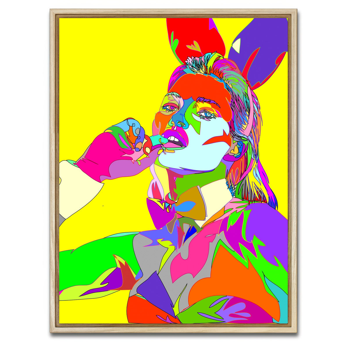 AUTO-MOCKUP WHITE | Abstract Kate Moss | 1 Piece | Natural Framed Canvas | group=3x4