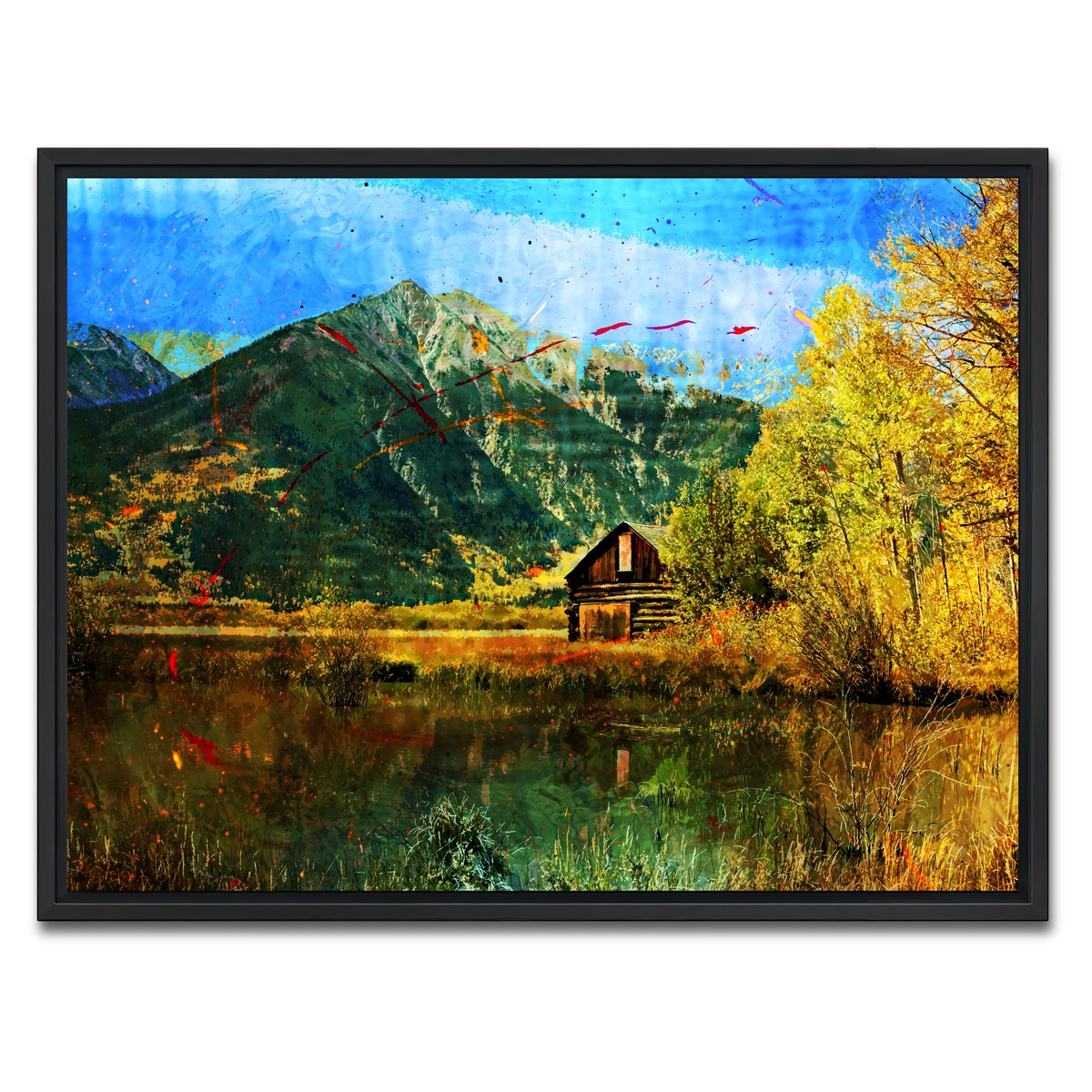 AUTO-MOCKUP WHITE | Abstract La Plata | 1 Piece | Black Framed Canvas | group=4x3