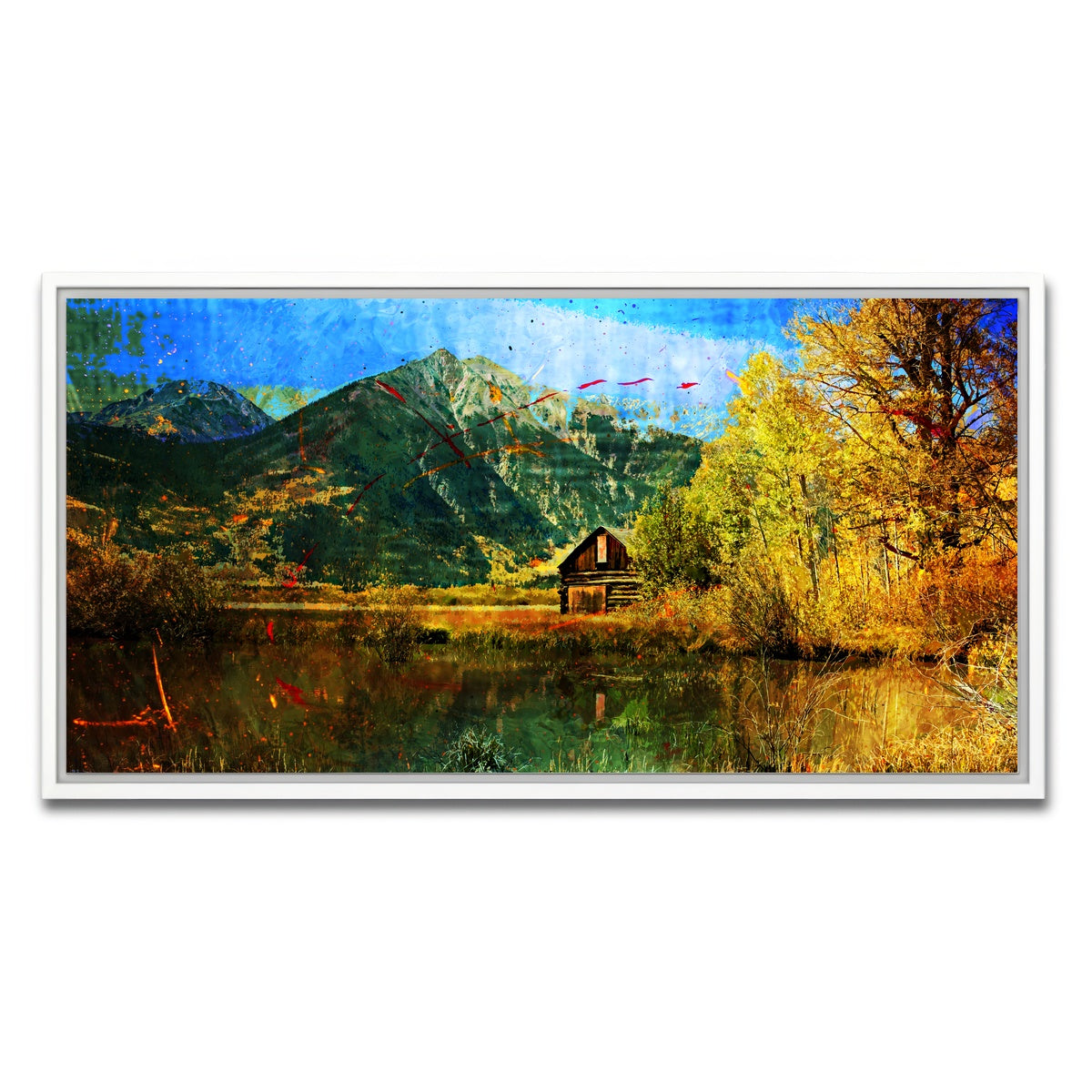 AUTO-MOCKUP WHITE | Abstract La Plata | 1 Piece | White Framed Canvas | group=2x1