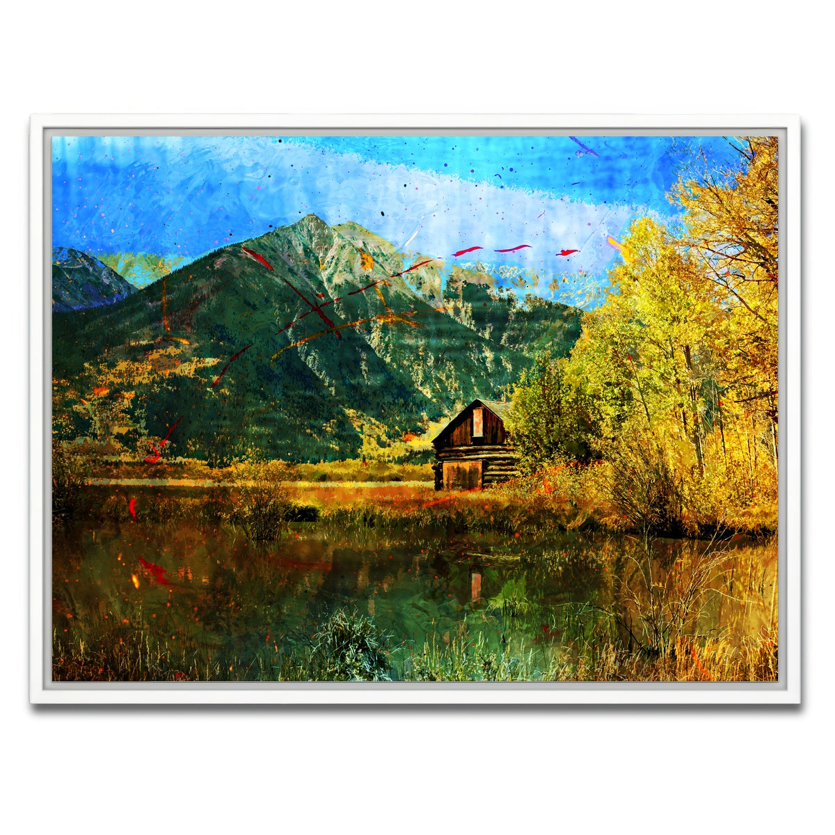 AUTO-MOCKUP WHITE | Abstract La Plata | 1 Piece | White Framed Canvas | group=4x3