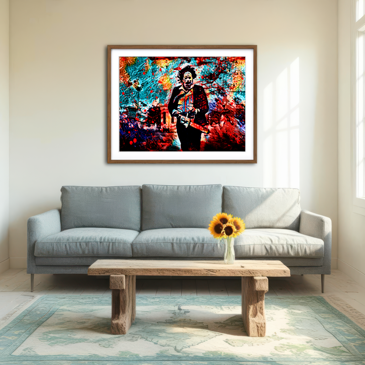 AUTO-MOCKUP ROOM | Abstract Leatherface Wall Art