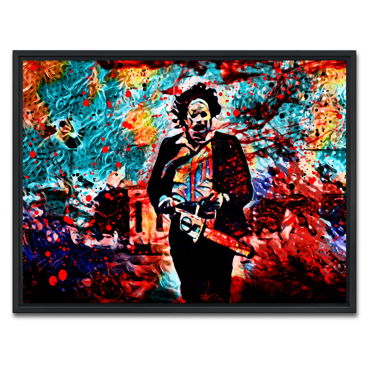 AUTO-MOCKUP WHITE | Abstract Leatherface | 1 Piece | Black Framed Canvas | group=4x3