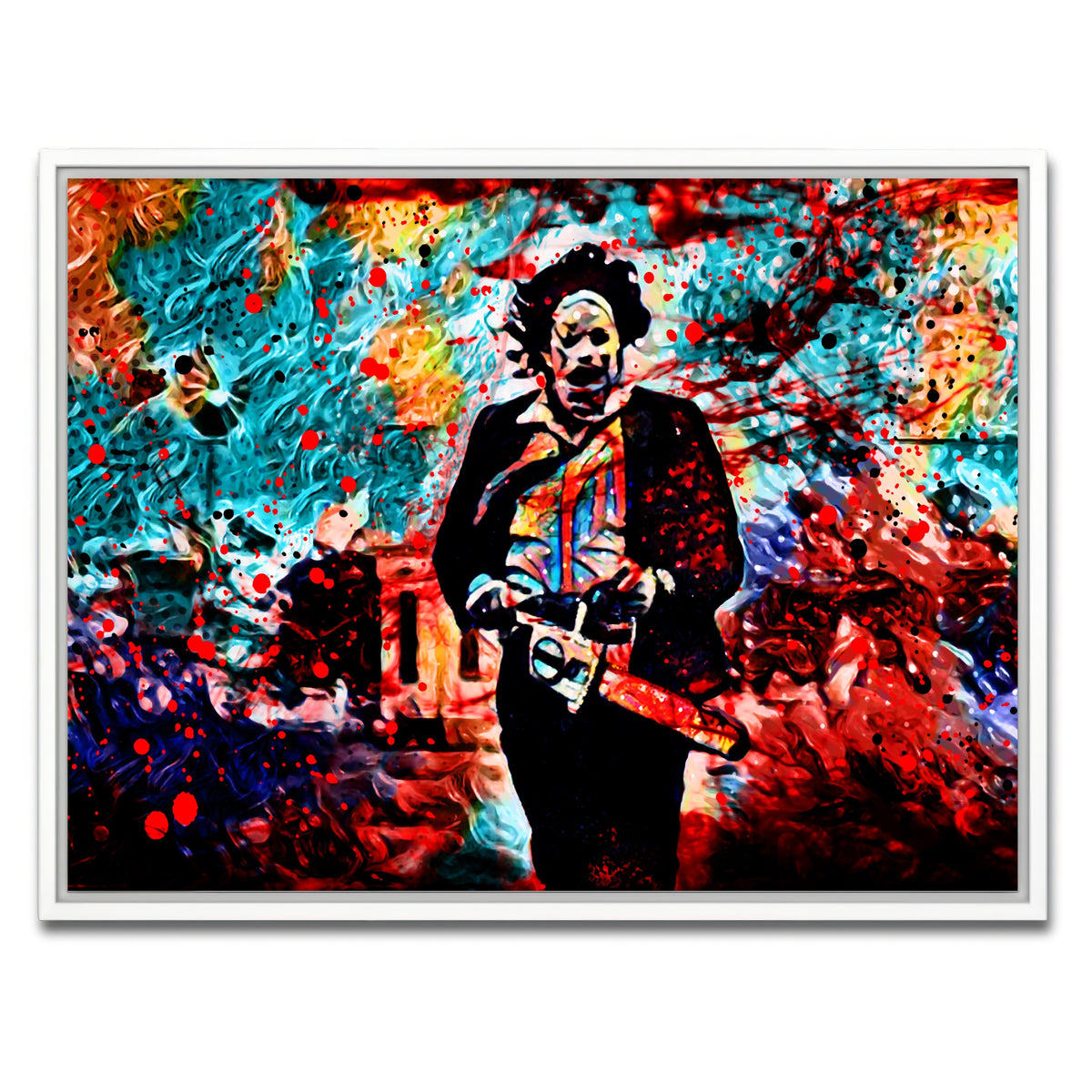 AUTO-MOCKUP WHITE | Abstract Leatherface | 1 Piece | White Framed Canvas | group=4x3
