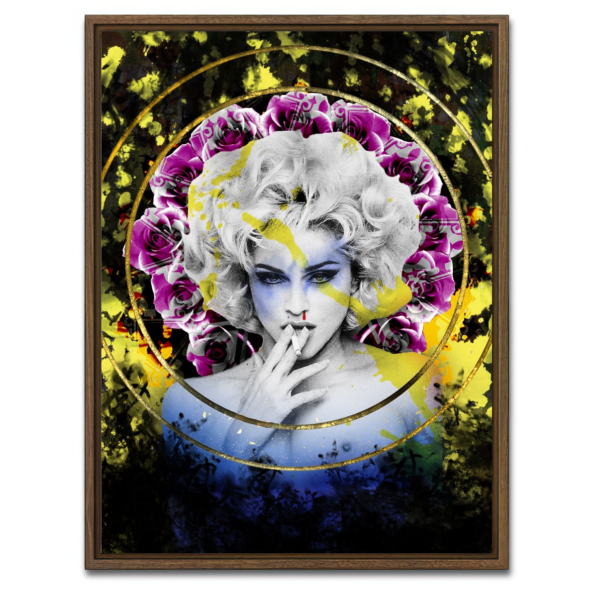 AUTO-MOCKUP WHITE | Abstract Madonna | 1 Piece | Walnut Framed Canvas | group=3x4