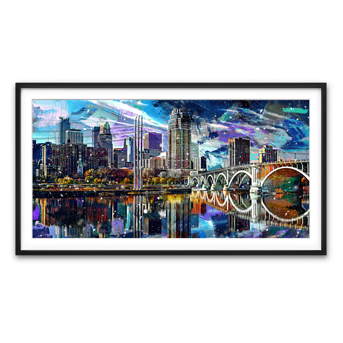 Framed Print 2x1 Black