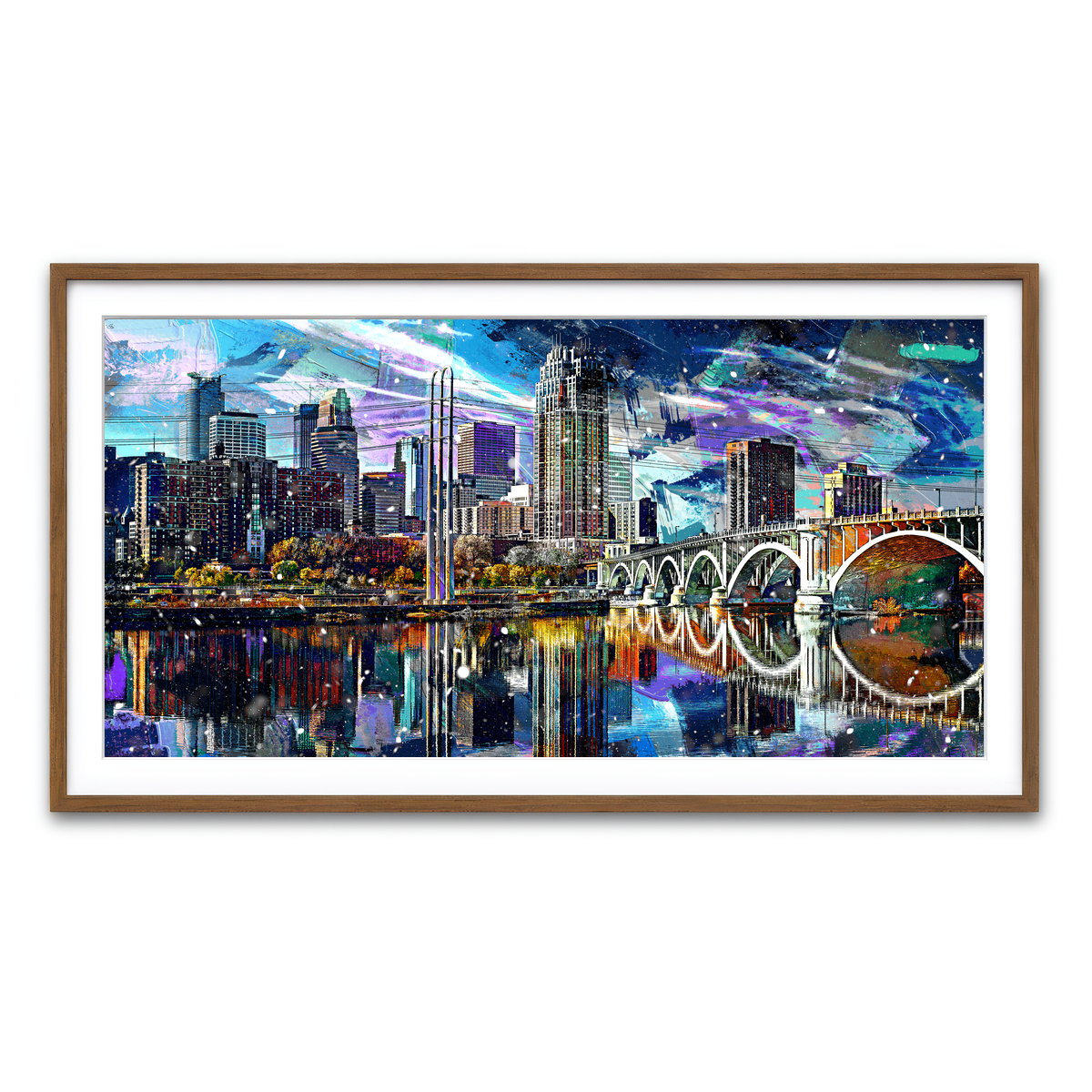 Framed Print 2x1 Walnut