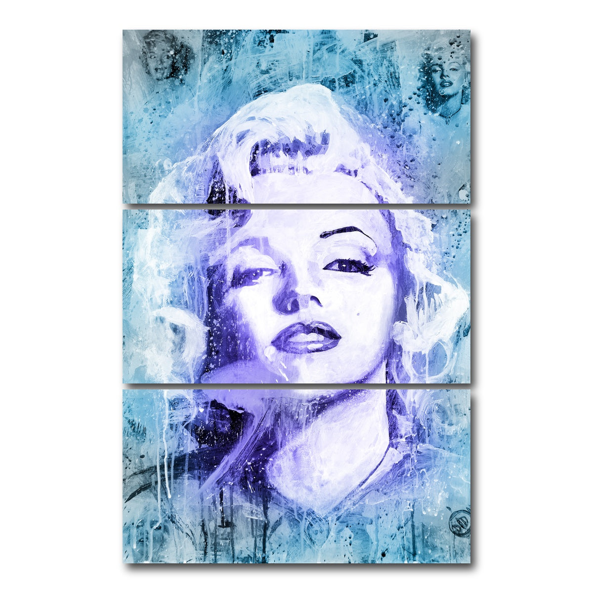 AUTO-MOCKUP WHITE | Abstract Monroe | 3 Piece | Gallery Wrap Canvas | group=12x24_stacked