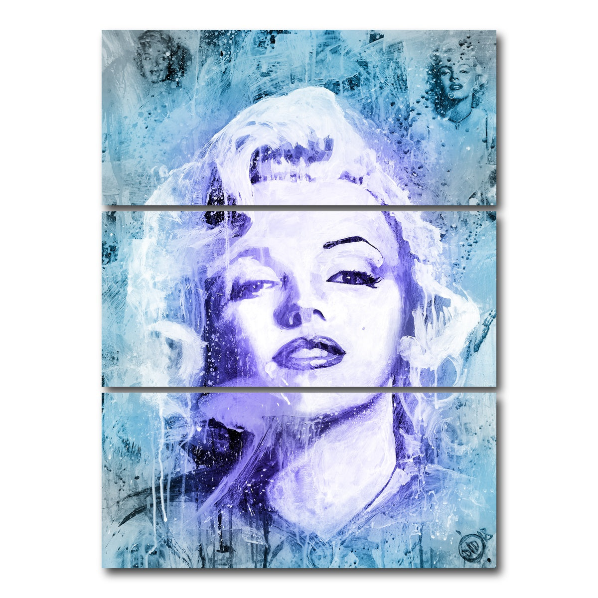 AUTO-MOCKUP WHITE | Abstract Monroe | 3 Piece | Gallery Wrap Canvas | group=8x18_stacked