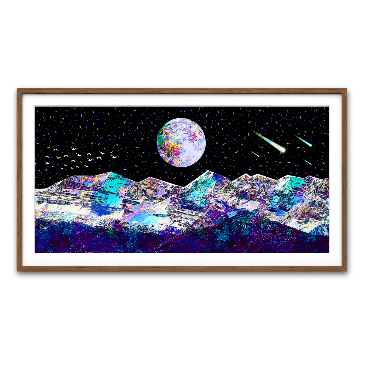 Framed Print 2x1 Walnut