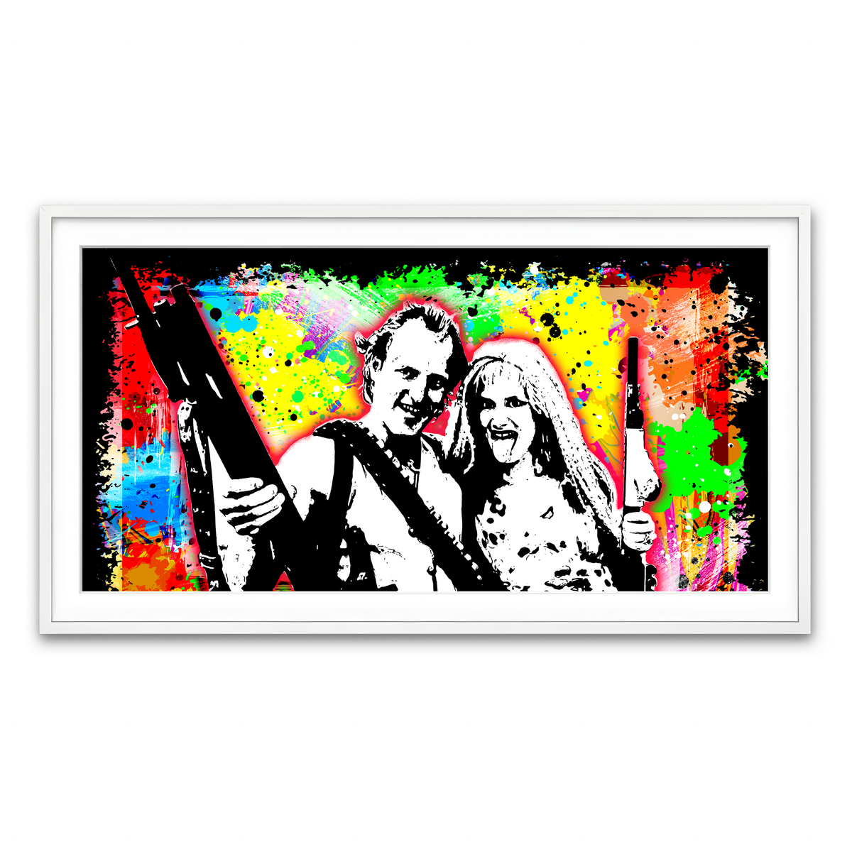 Framed Print 2x1 White