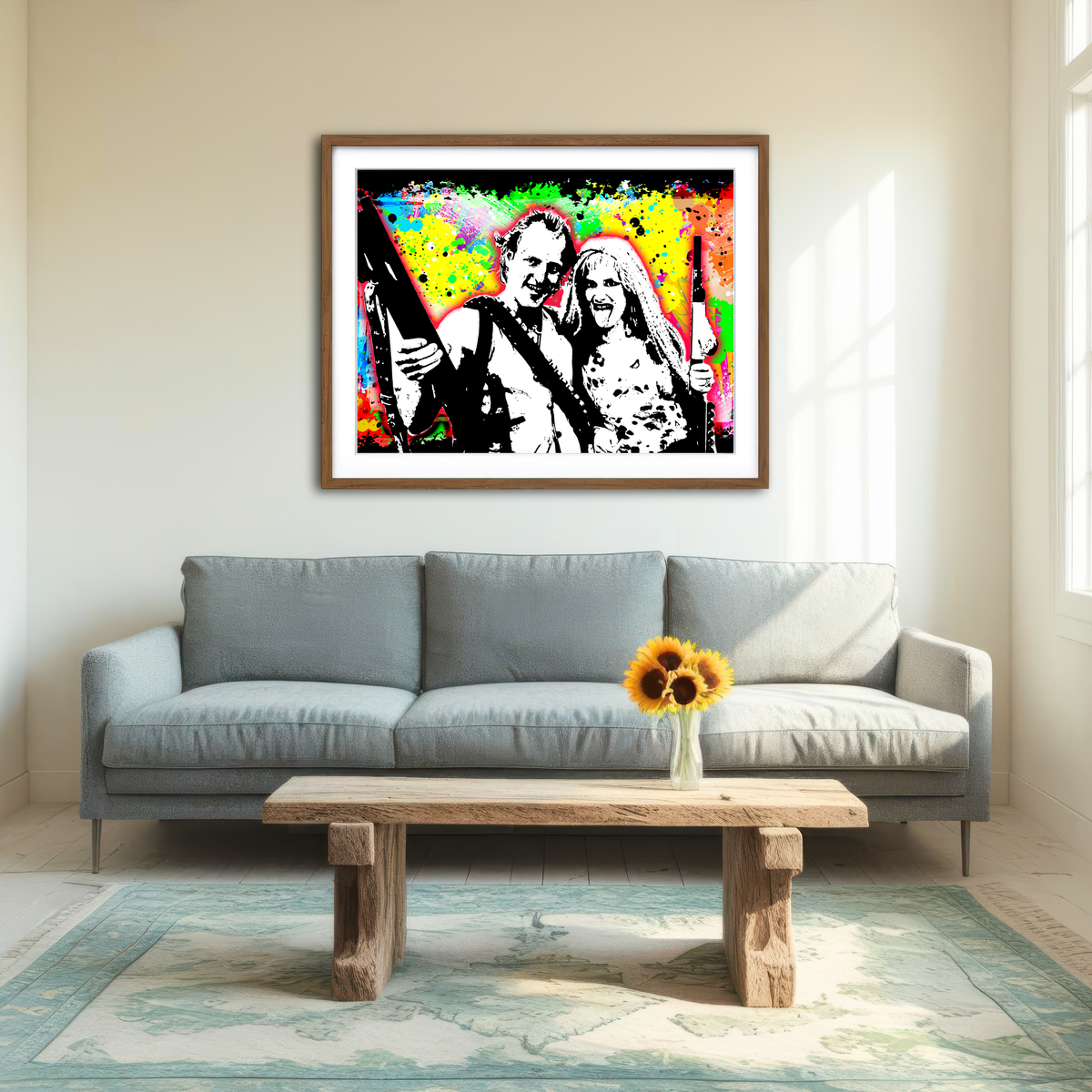 AUTO-MOCKUP ROOM | Abstract Natural Born Killers Wall Art