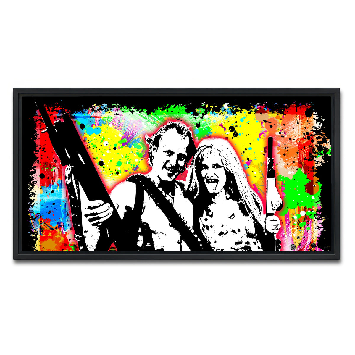 AUTO-MOCKUP WHITE | Abstract Natural Born Killers | 1 Piece | Black Framed Canvas | group=2x1
