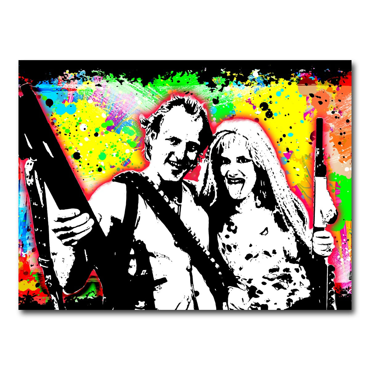 AUTO-MOCKUP WHITE | Abstract Natural Born Killers | 1 Piece | Gallery Wrap Canvas | group=4x3