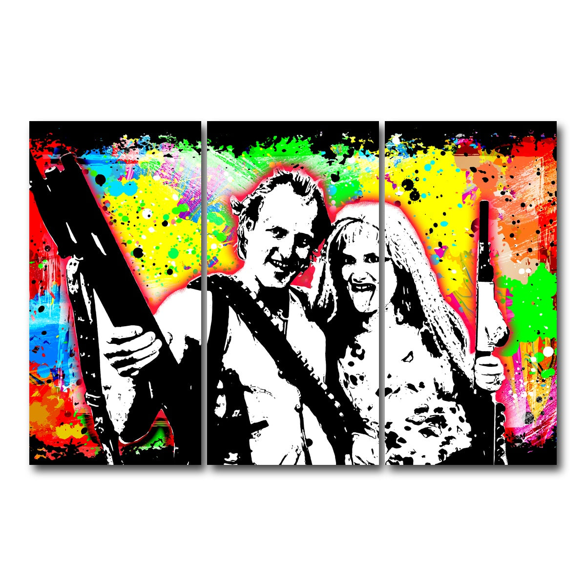 AUTO-MOCKUP WHITE | Abstract Natural Born Killers | 3 Piece | Gallery Wrap Canvas | group=12x24