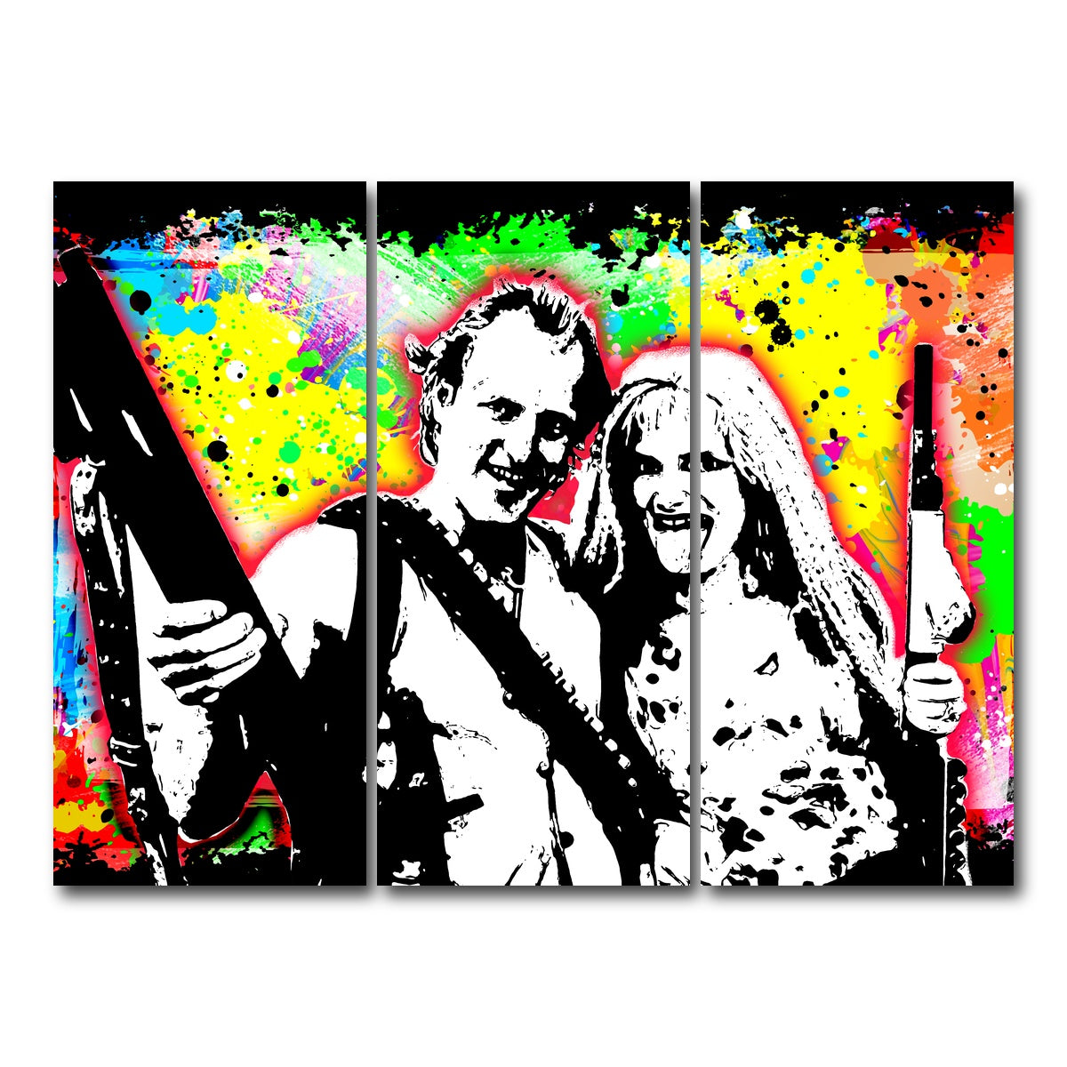 AUTO-MOCKUP WHITE | Abstract Natural Born Killers | 3 Piece | Gallery Wrap Canvas | group=8x18