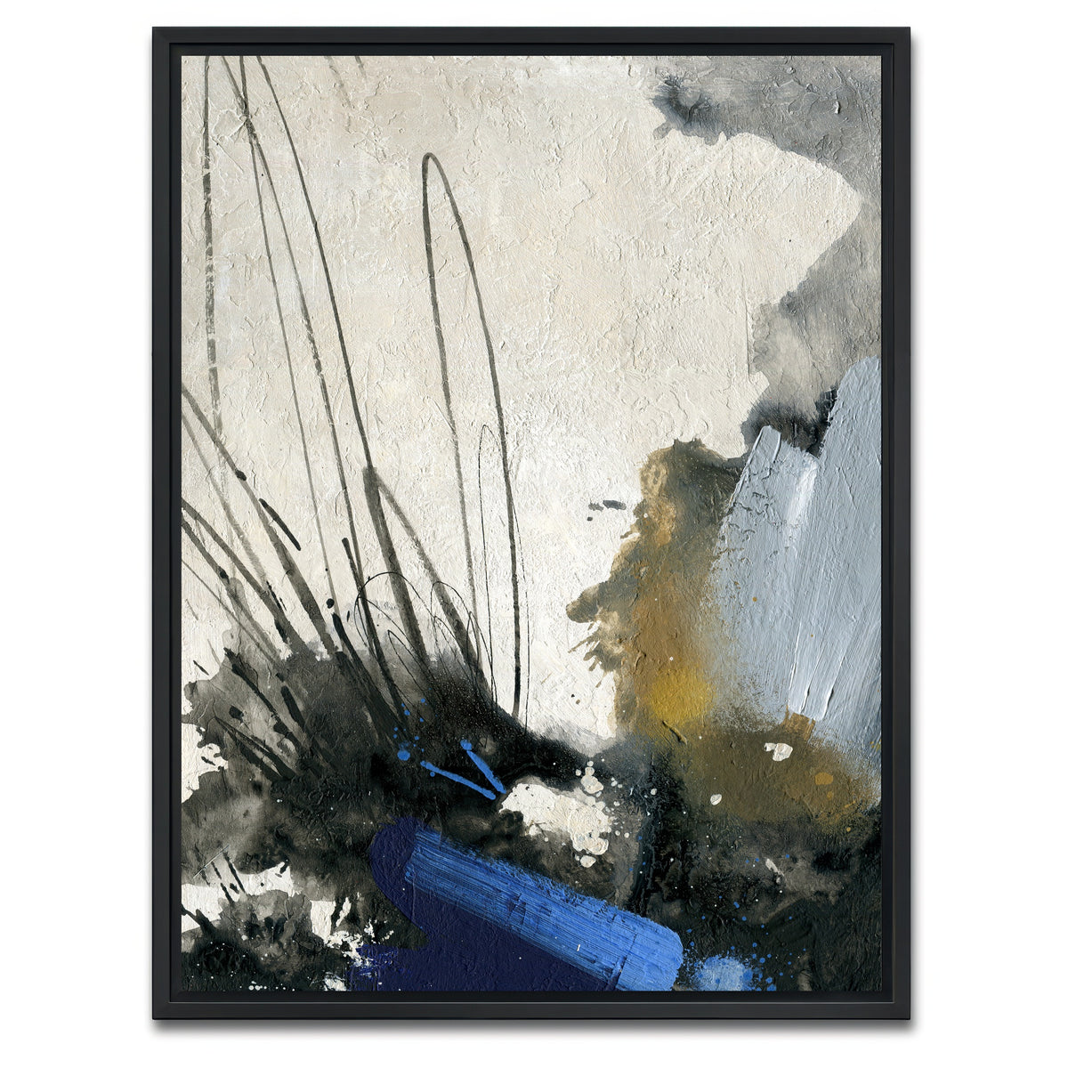 AUTO-MOCKUP WHITE | Abstract Paint Splash | 1 Piece | Black Framed Canvas | group=3x4