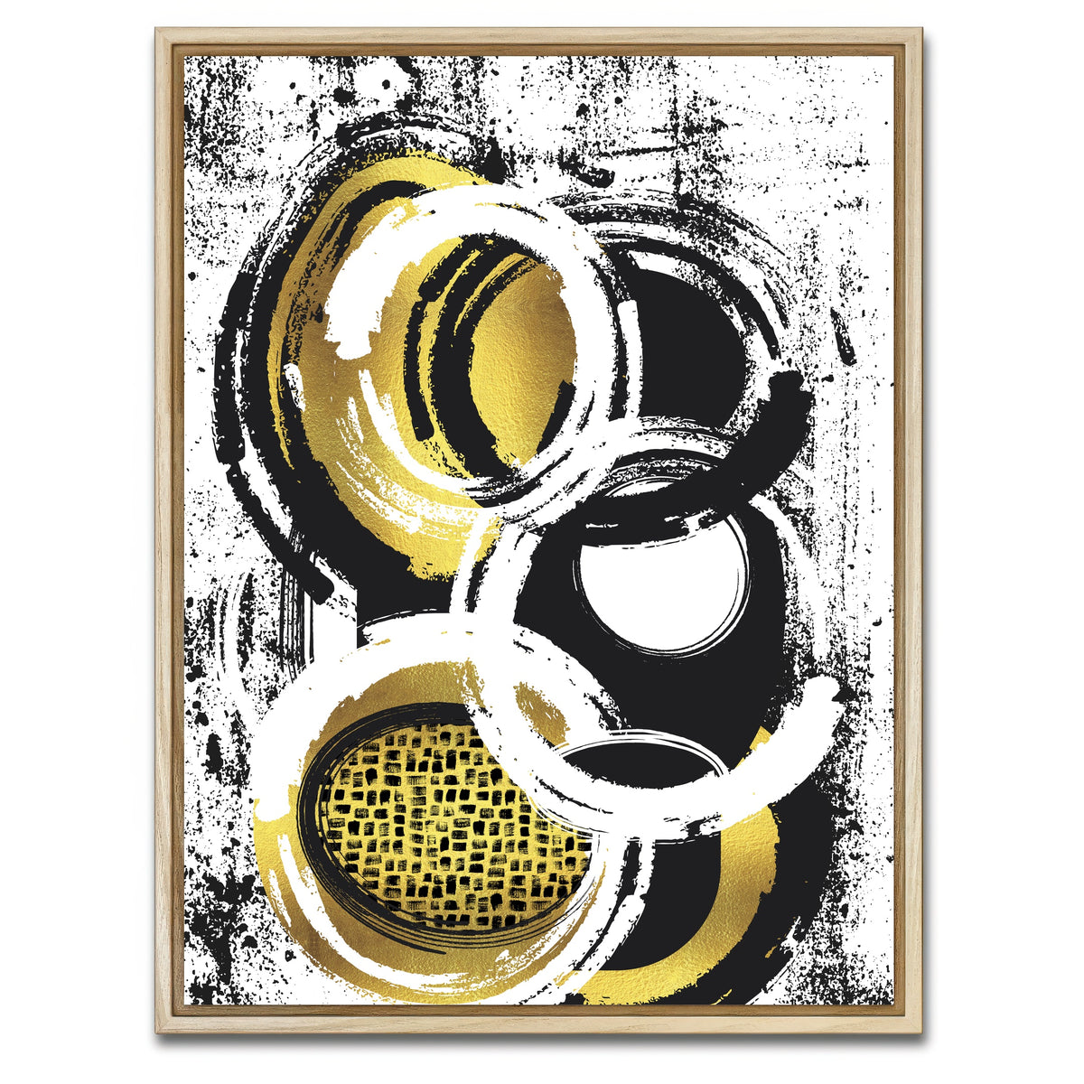 AUTO-MOCKUP WHITE | Abstract Painting No. 2 | 1 Piece | Natural Framed Canvas | group=3x4