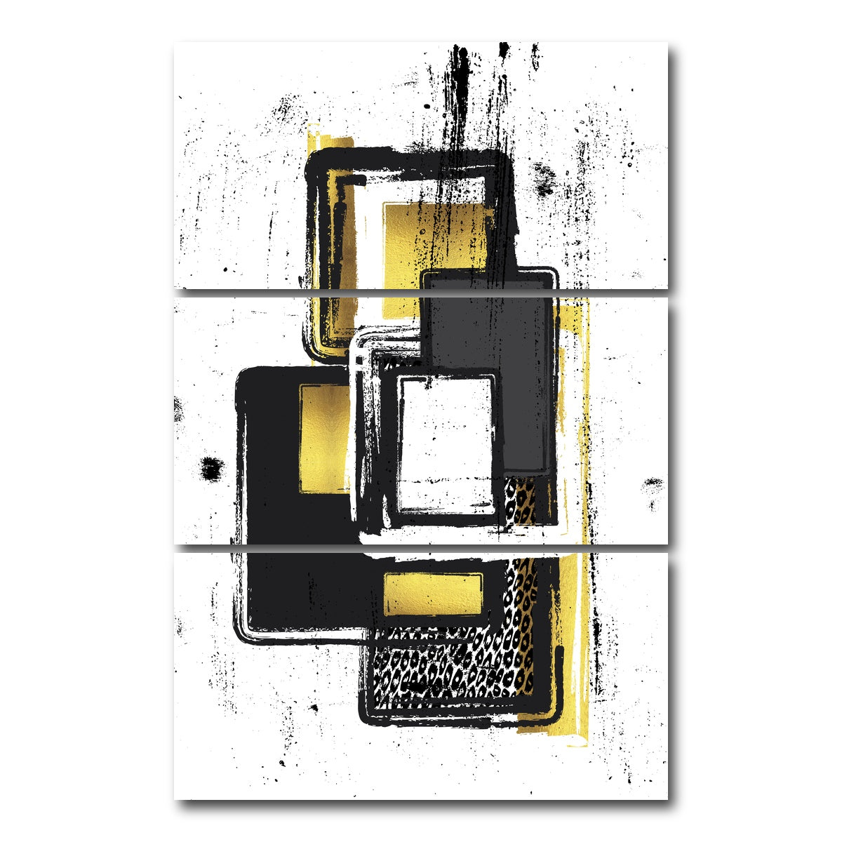 AUTO-MOCKUP WHITE | Abstract Painting No. 3 | 3 Piece | Gallery Wrap Canvas | group=12x24_stacked