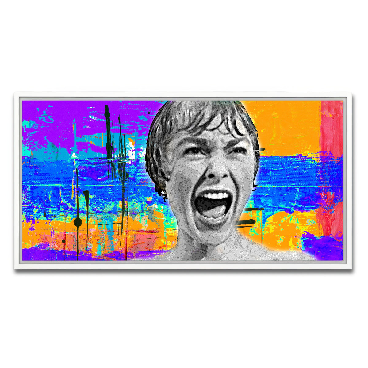 AUTO-MOCKUP WHITE | Abstract Psycho | 1 Piece | White Framed Canvas | group=2x1