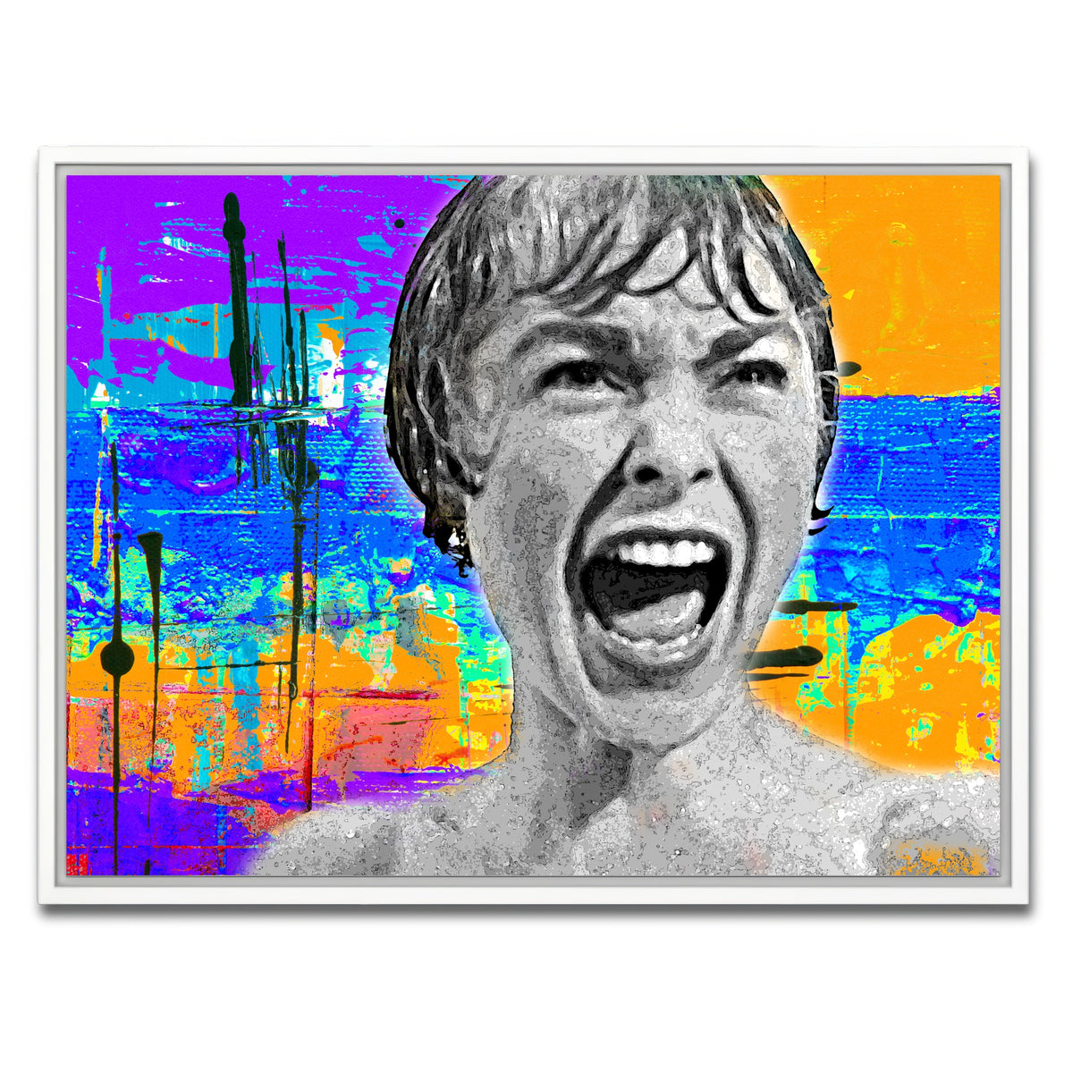 AUTO-MOCKUP WHITE | Abstract Psycho | 1 Piece | White Framed Canvas | group=4x3