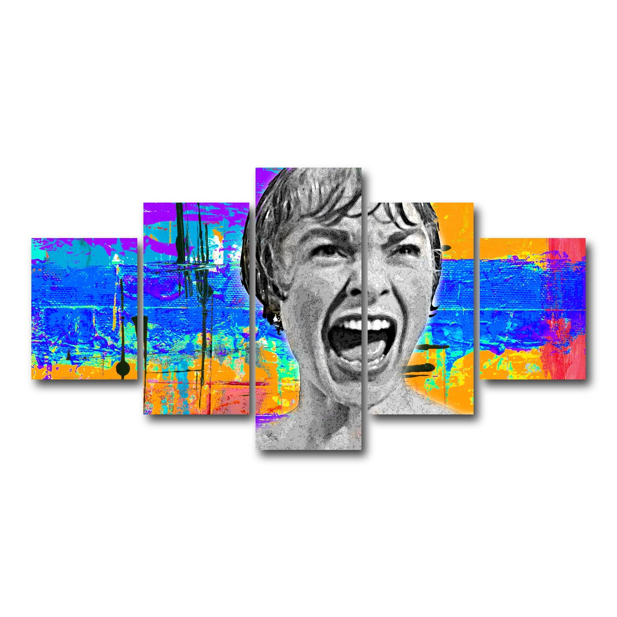 AUTO-MOCKUP WHITE | Abstract Psycho | 5 Piece | Gallery Wrap Canvas | group=5_short