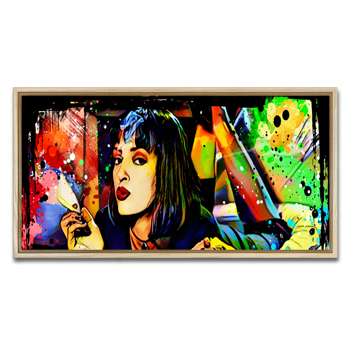 AUTO-MOCKUP WHITE | Abstract Pulp Fiction | 1 Piece | Natural Framed Canvas | group=2x1
