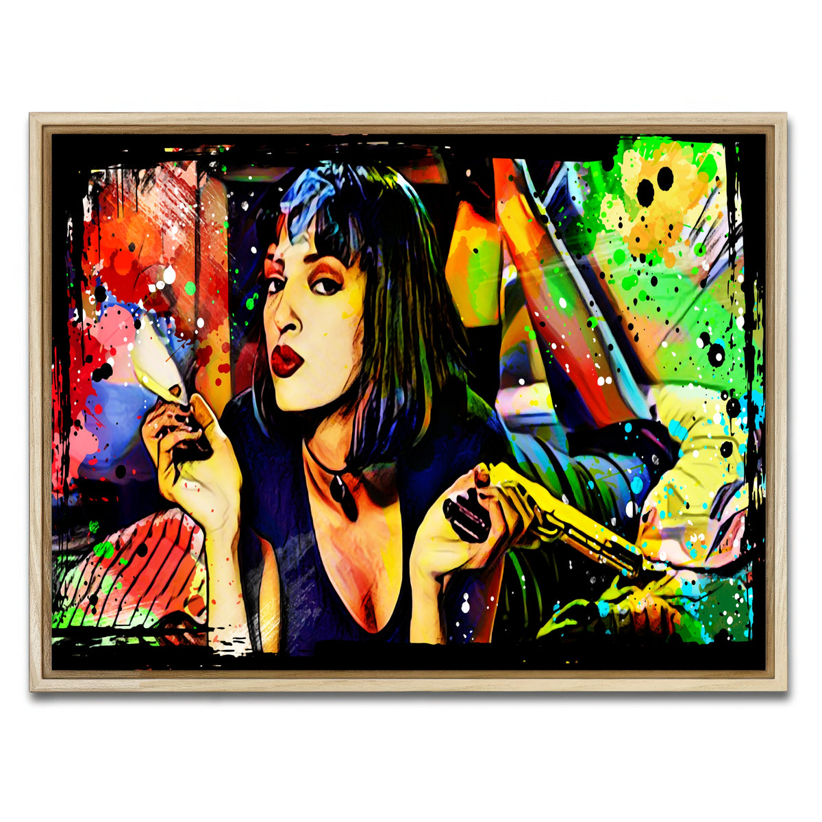 AUTO-MOCKUP WHITE | Abstract Pulp Fiction | 1 Piece | Natural Framed Canvas | group=4x3