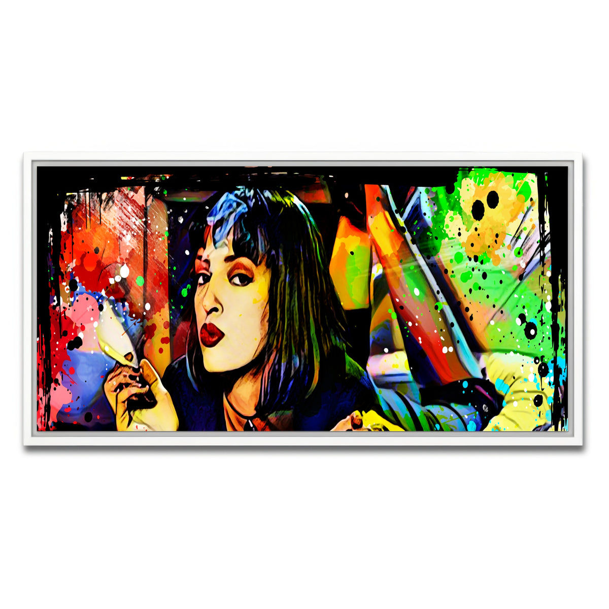 AUTO-MOCKUP WHITE | Abstract Pulp Fiction | 1 Piece | White Framed Canvas | group=2x1