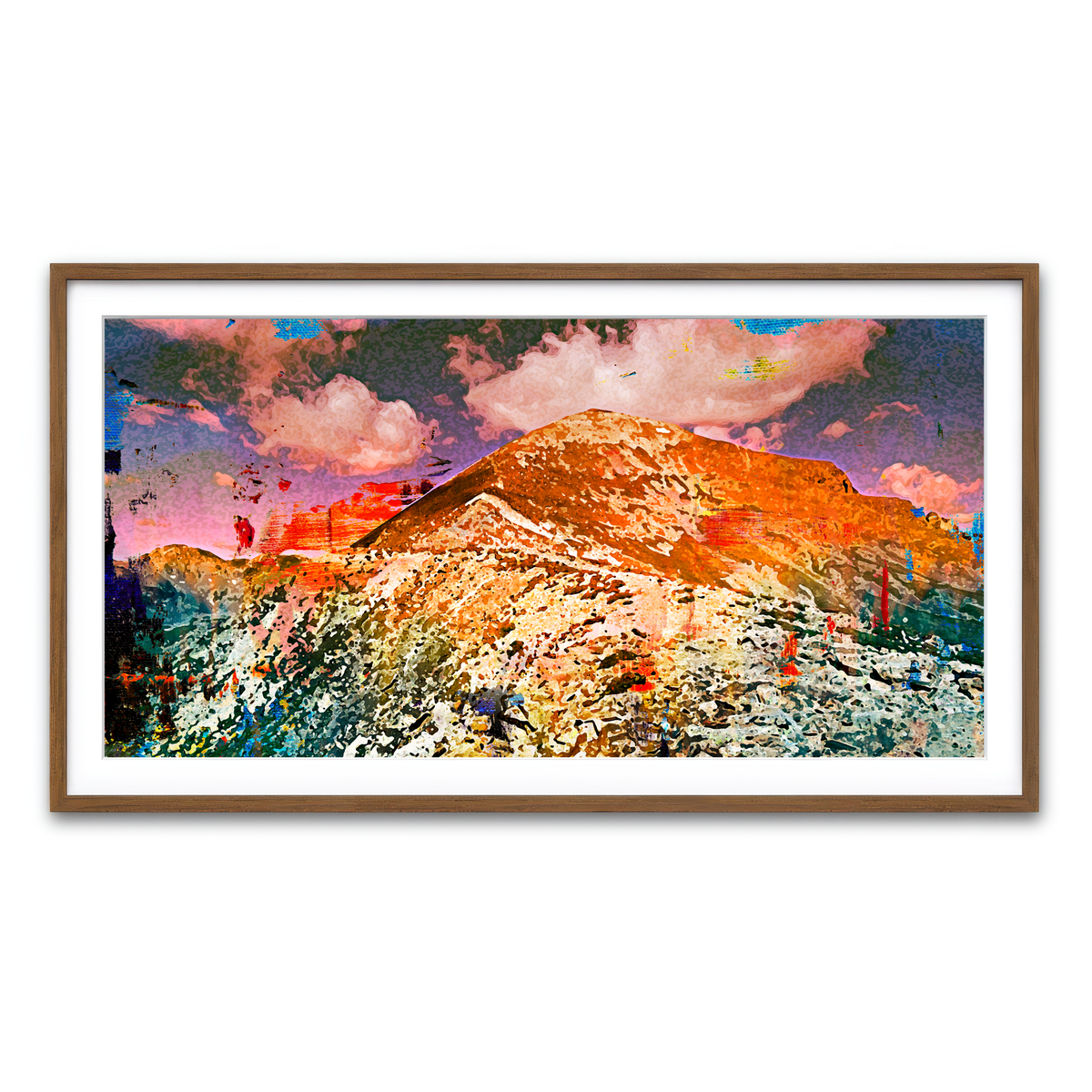 Framed Print 2x1 Walnut