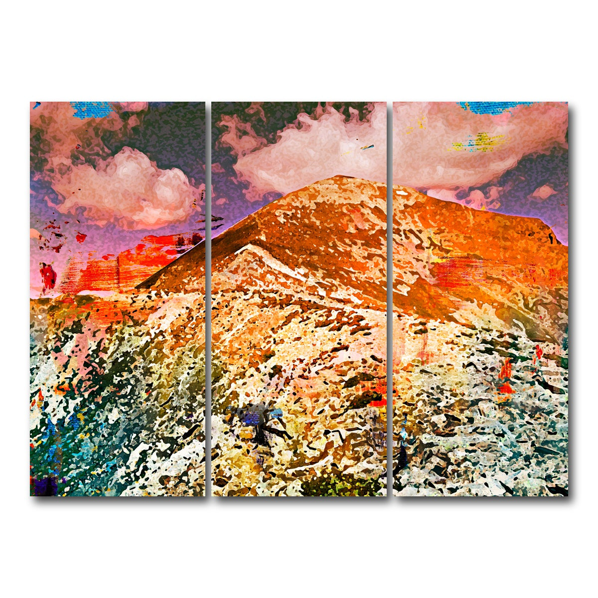 AUTO-MOCKUP WHITE | Abstract Quandary | 3 Piece | Gallery Wrap Canvas | group=8x18