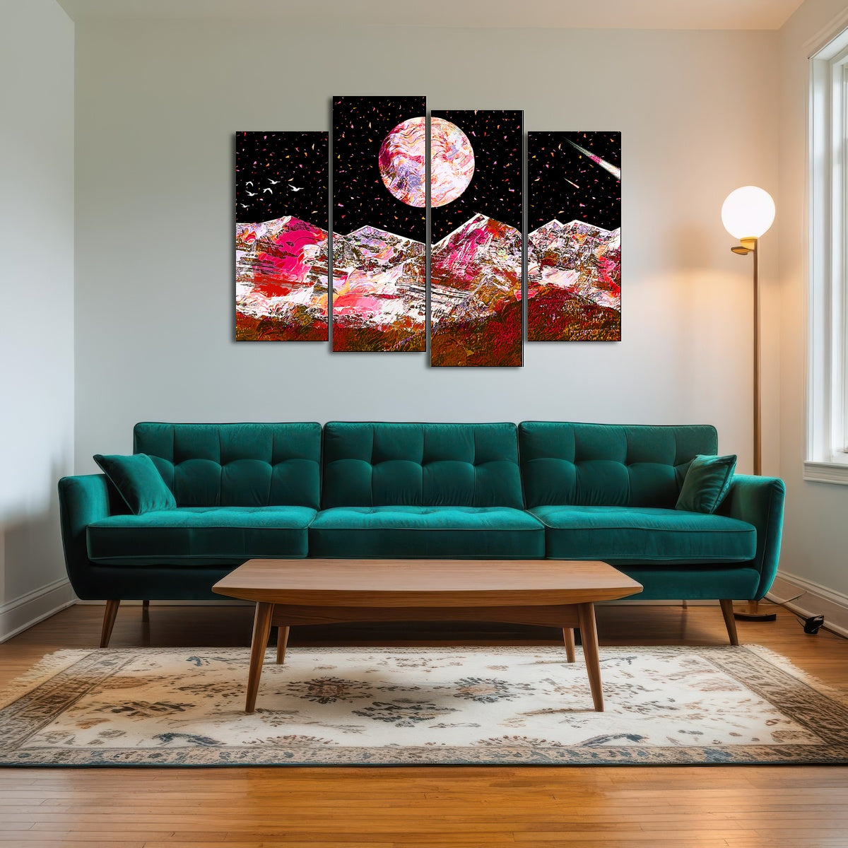 AUTO-MOCKUP ROOM | Abstract Red Moon