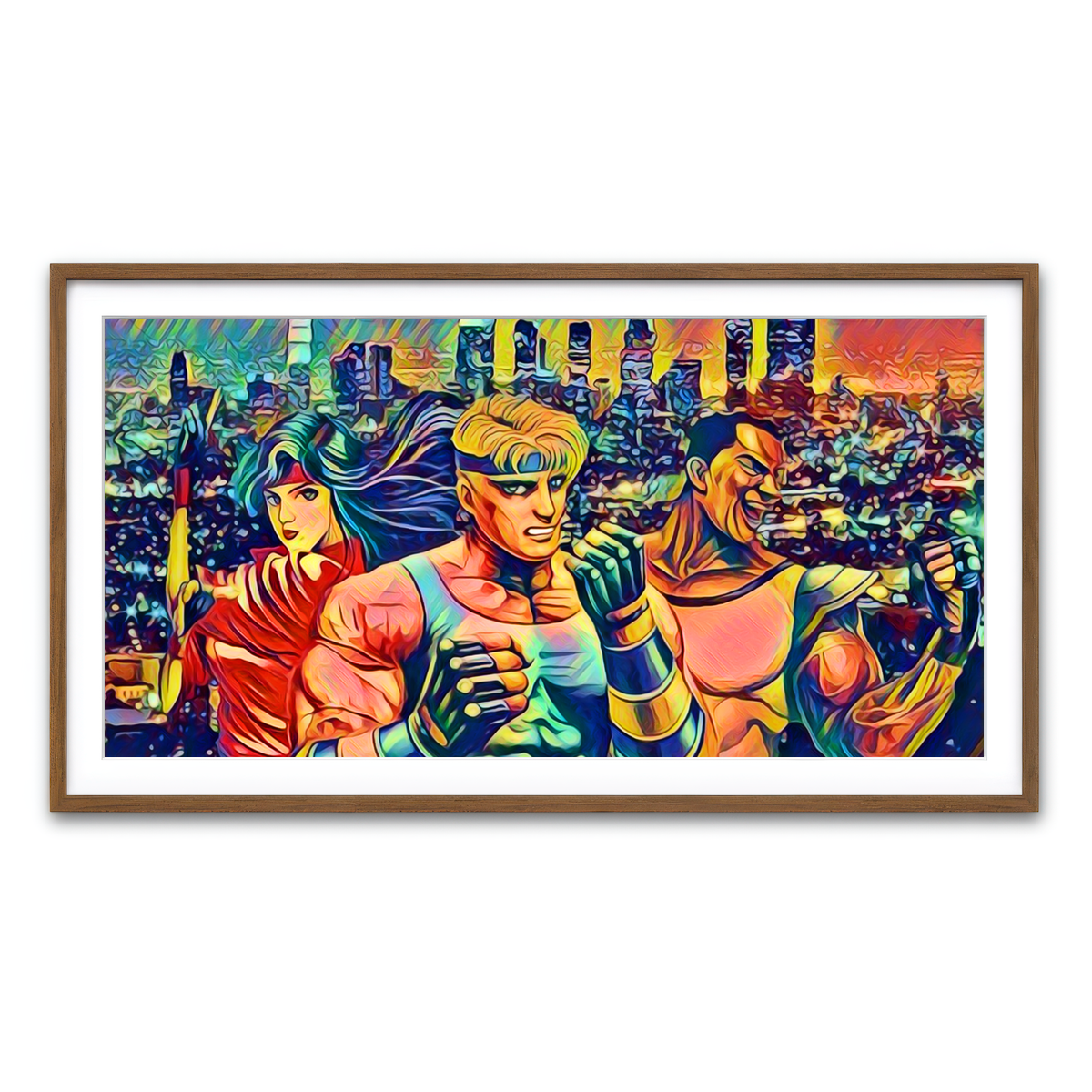 Framed Print 2x1 Walnut