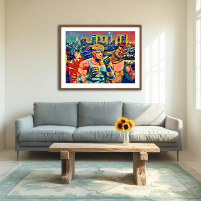 AUTO-MOCKUP ROOM | Abstract Streets of Rage Wall Art