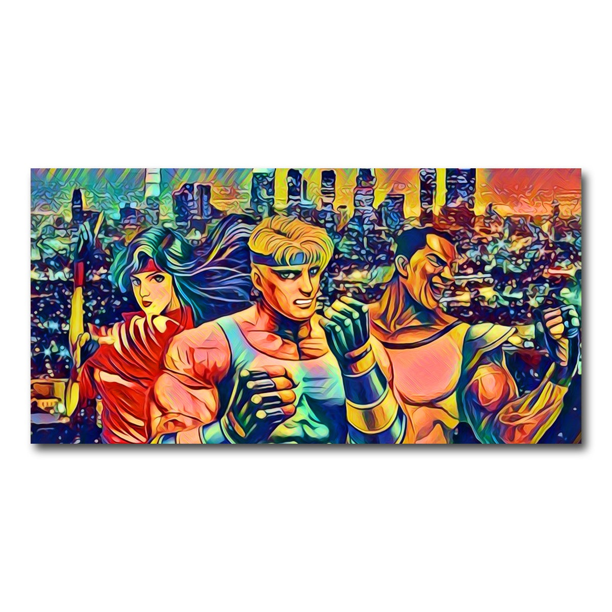 AUTO-MOCKUP WHITE | Abstract STREETS Of RAGE | 1 Piece | Gallery Wrap Canvas | group=2x1