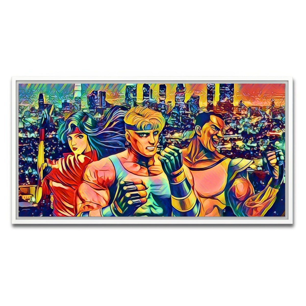 AUTO-MOCKUP WHITE | Abstract STREETS Of RAGE | 1 Piece | White Framed Canvas | group=2x1