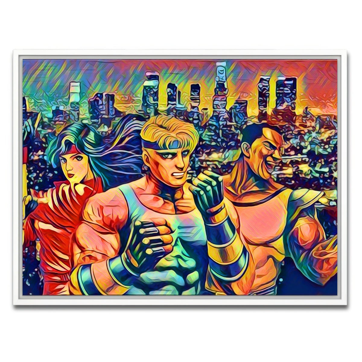 AUTO-MOCKUP WHITE | Abstract STREETS Of RAGE | 1 Piece | White Framed Canvas | group=4x3