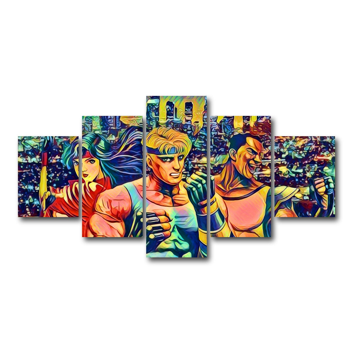 AUTO-MOCKUP WHITE | Abstract STREETS Of RAGE | 5 Piece | Gallery Wrap Canvas | group=5_short