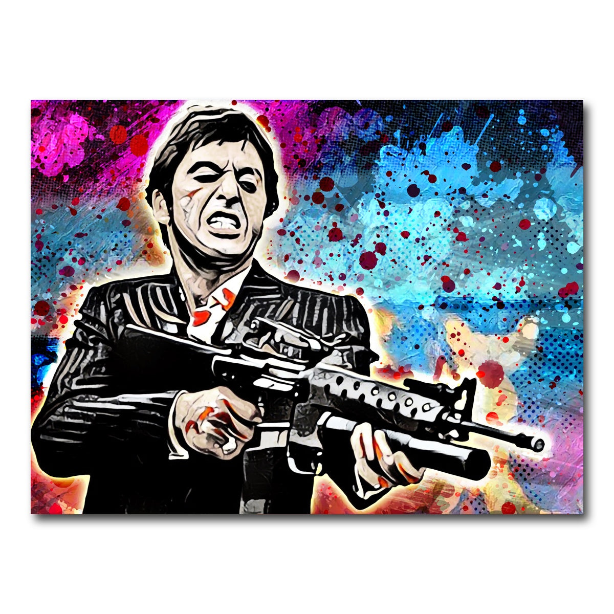 AUTO-MOCKUP WHITE | Abstract Scarface | 1 Piece | Gallery Wrap Canvas | group=4x3
