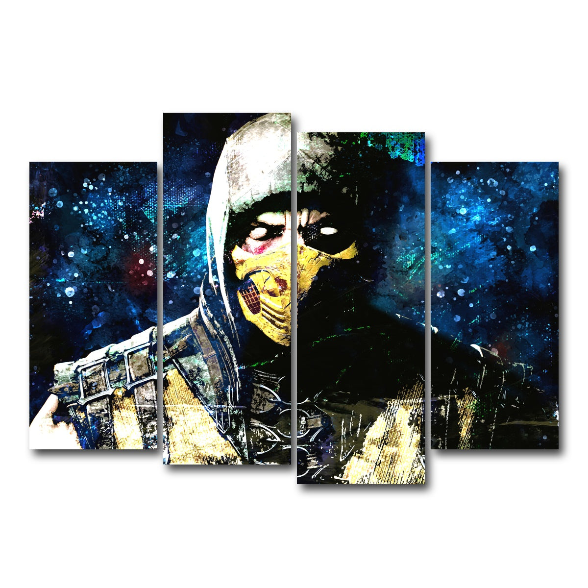 AUTO-MOCKUP WHITE | Abstract Scorpion | 4 Piece | Gallery Wrap Canvas | group=4_normal