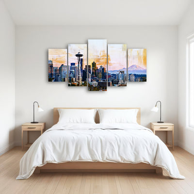 AUTO-MOCKUP ROOM | Abstract Seattle Skyline
