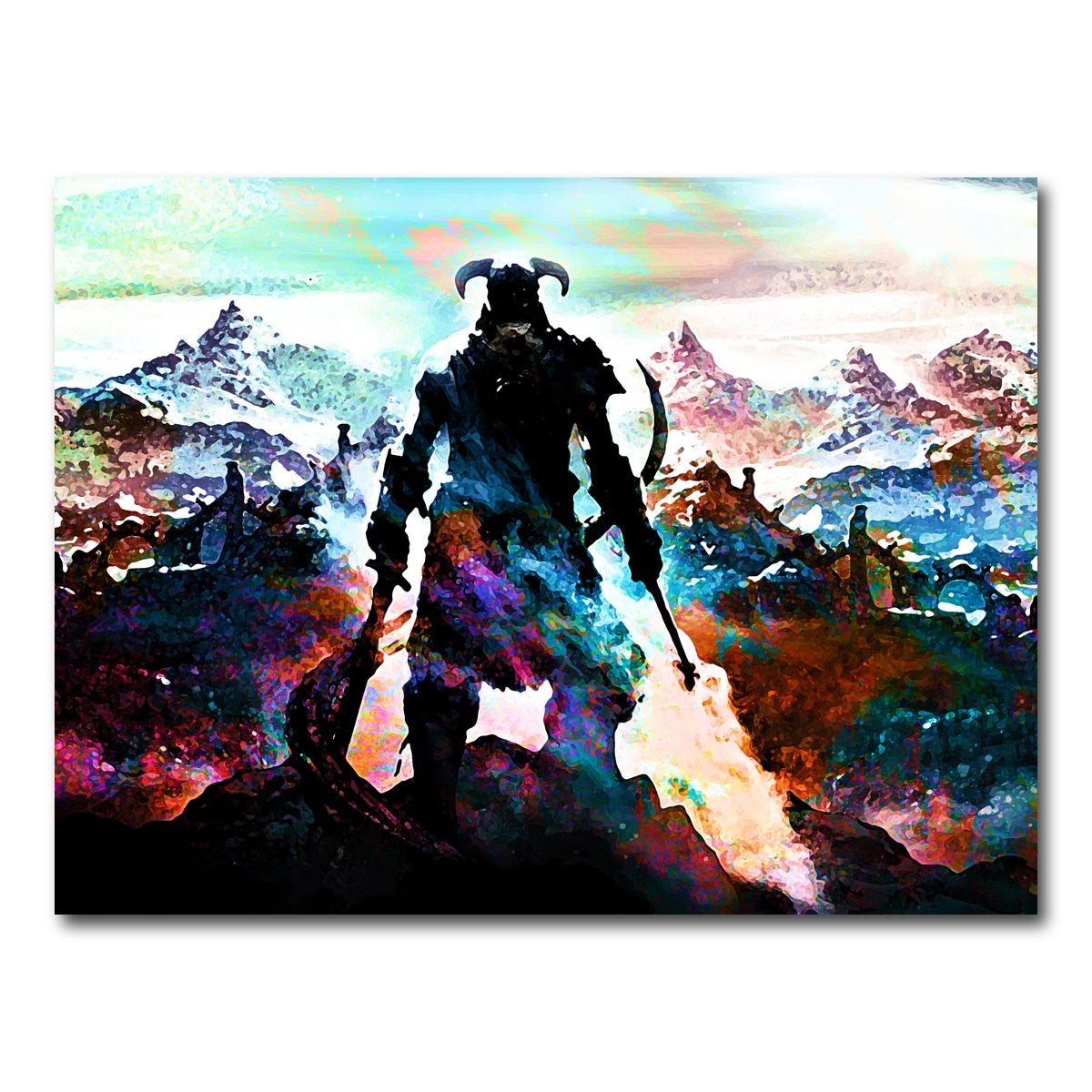 AUTO-MOCKUP WHITE | Abstract Skyrim | 1 Piece | Gallery Wrap Canvas | group=4x3