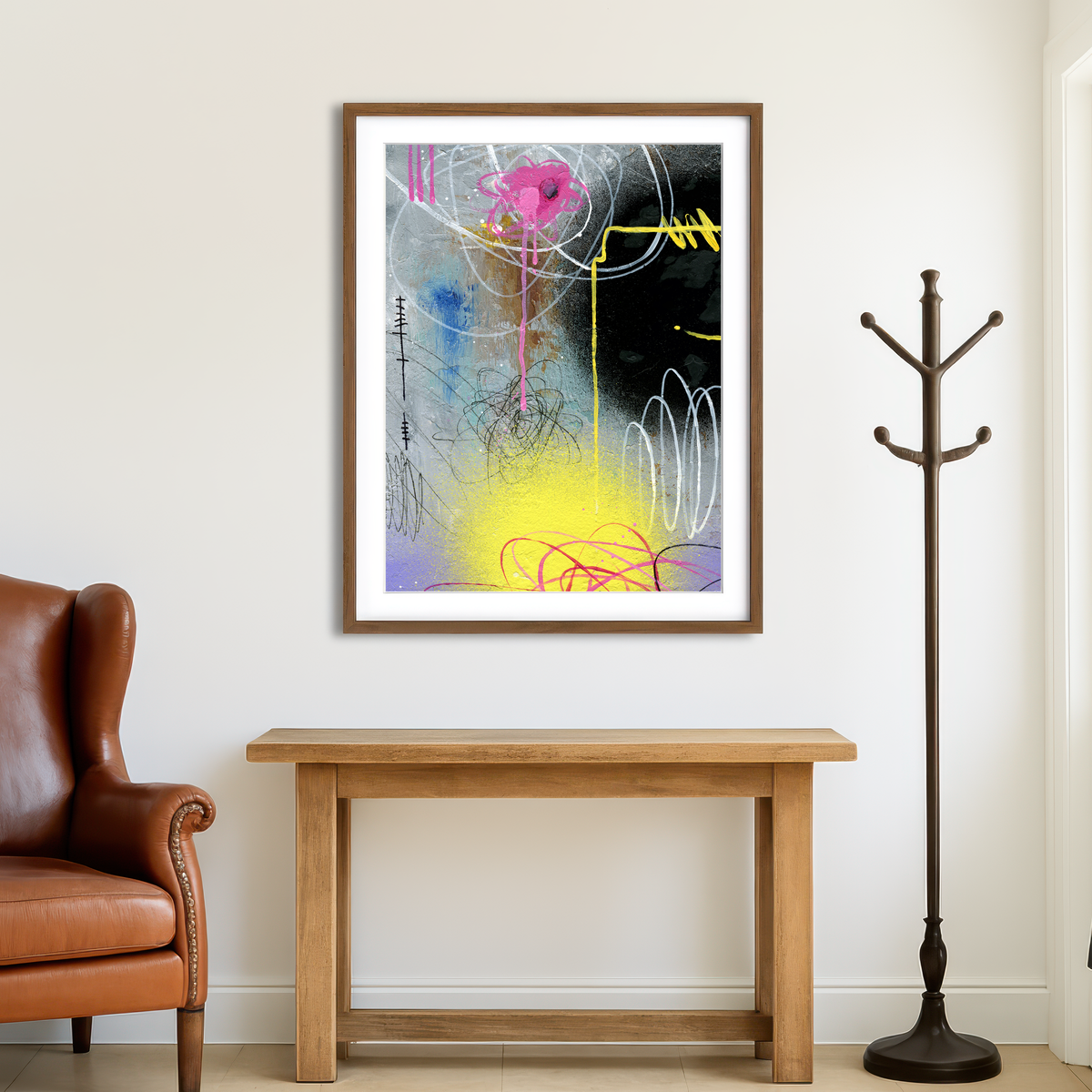 AUTO-MOCKUP ROOM | Abstract Smile Wall Art