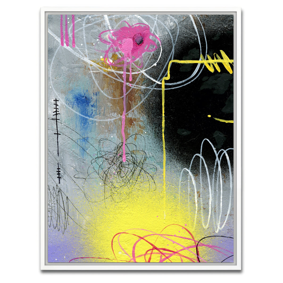 AUTO-MOCKUP WHITE | Abstract Smile | 1 Piece | White Framed Canvas | group=3x4