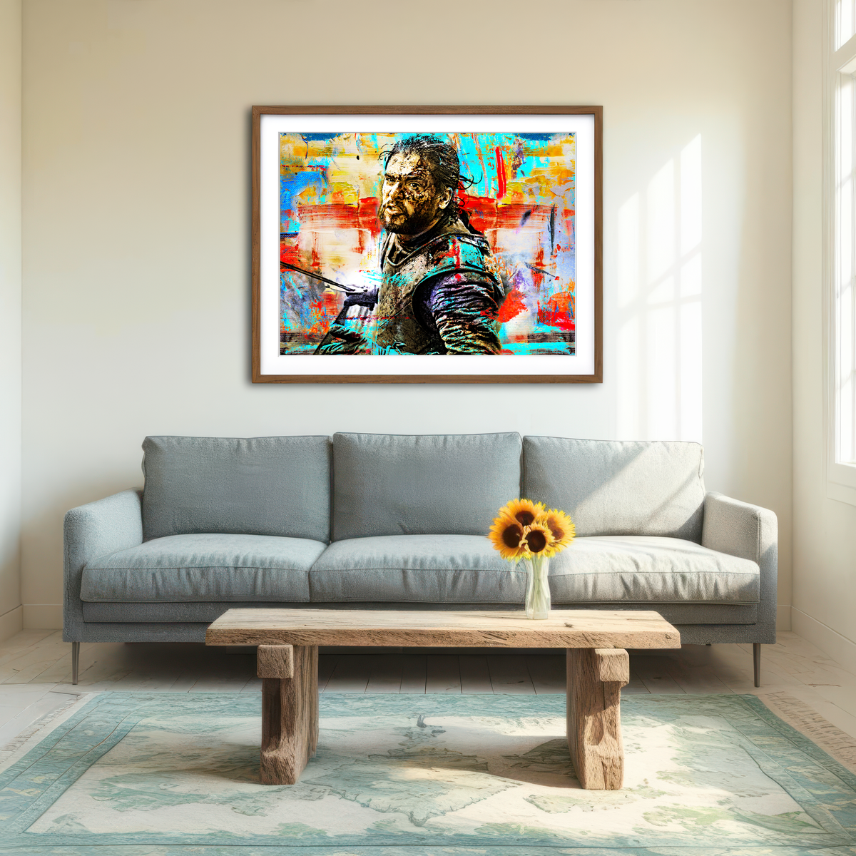 AUTO-MOCKUP ROOM | Abstract Snow Wall Art