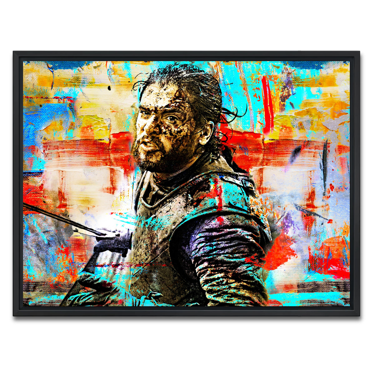 AUTO-MOCKUP WHITE | Abstract Snow | 1 Piece | Black Framed Canvas | group=4x3