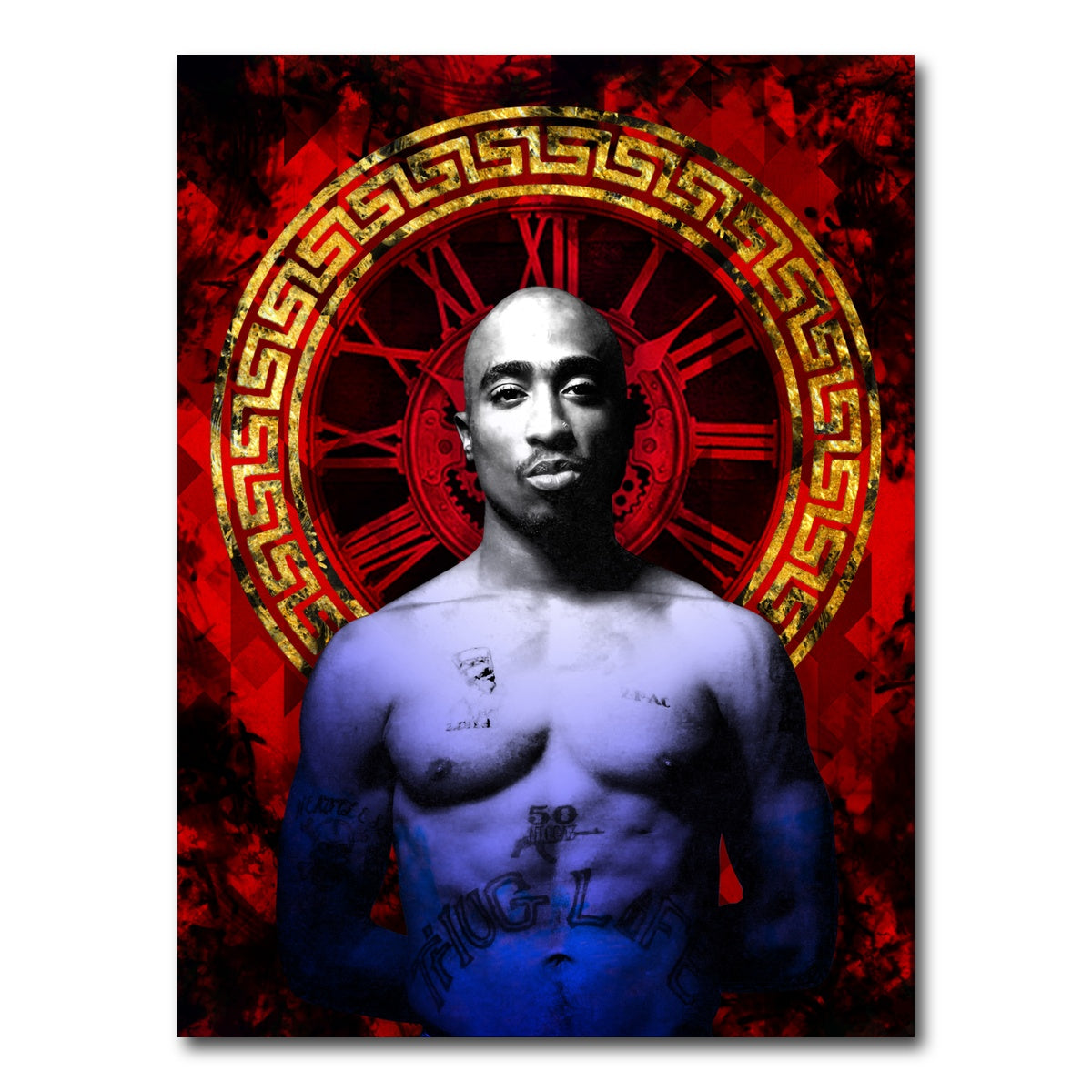 AUTO-MOCKUP WHITE | Abstract Tupac | 1 Piece | Gallery Wrap Canvas | group=3x4